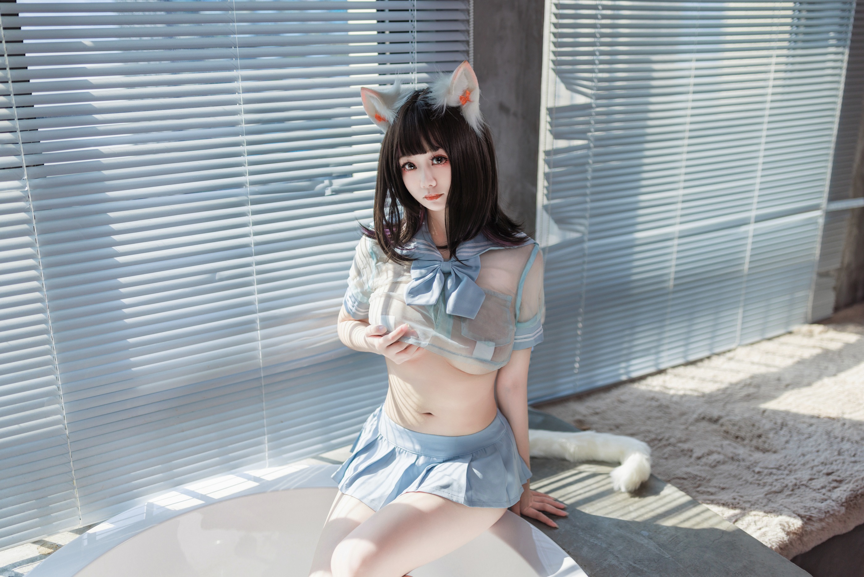 图片[1]-阿雪雪 – NO.074 蓝色JK[56P]-XikXak